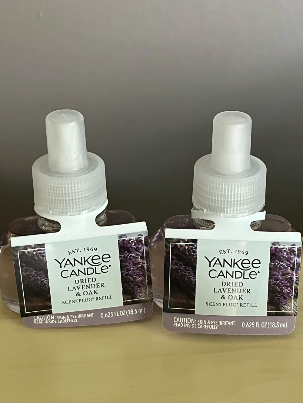 Two New Yankee Candle Dried Lavender & Oak Plug In Scented Refills